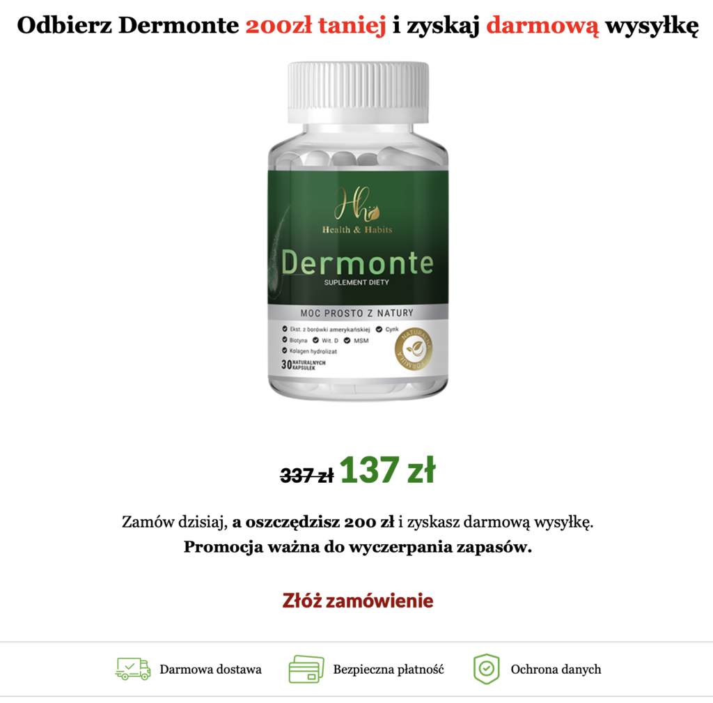 Dermonte kapsułki - opinie - składniki - cena - gdzie kupić?